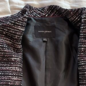 Banana Republic Black and White Textured Jacket